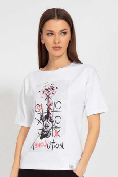 Летняя футболка из трикотажа с длинным рукавом и цифровым принтом Kivviwear 4026.130 - фото 1