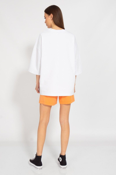 Футболка длинная с завышенной горловиной и коротким рукавом Kivviwear 4034.43 - фото 8