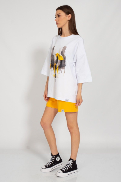 Футболка спортивного стиля с длинным рукавом и завышенной горловиной Kivviwear 4034.44 - фото 8