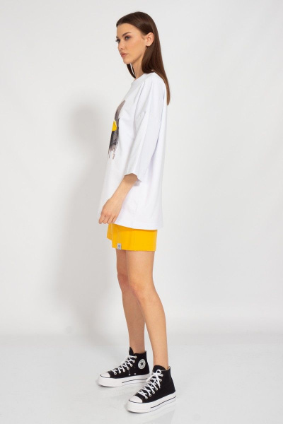 Футболка спортивного стиля с длинным рукавом и завышенной горловиной Kivviwear 4034.44 - фото 7