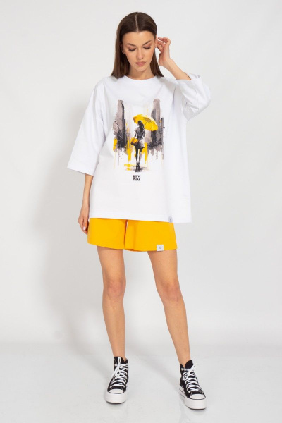 Футболка спортивного стиля с длинным рукавом и завышенной горловиной Kivviwear 4034.44 - фото 5