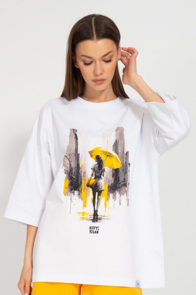 Футболка спортивного стиля с длинным рукавом и завышенной горловиной Kivviwear 4034.44 - фото 1