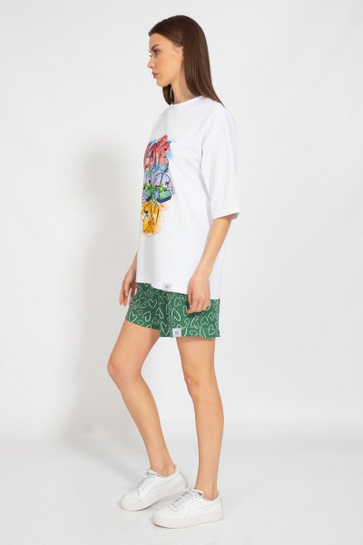 Футболка круглогодичная свободный крой из хлопкового трикотажа Kivviwear 4034.46 - фото 5