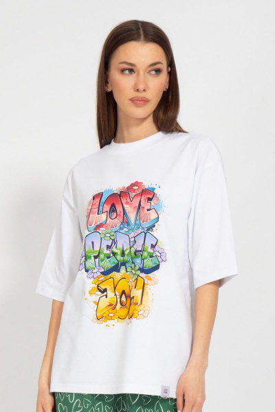 Футболка круглогодичная свободный крой из хлопкового трикотажа Kivviwear 4034.46 - фото 1