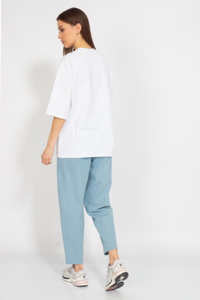 Футболка круглогодичная свободный крой из хлопкового трикотажа Kivviwear 4034.47 - фото 9