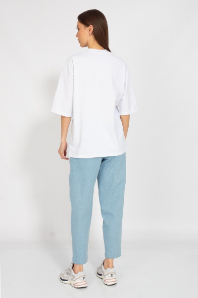 Футболка круглогодичная свободный крой из хлопкового трикотажа Kivviwear 4034.47 - фото 8