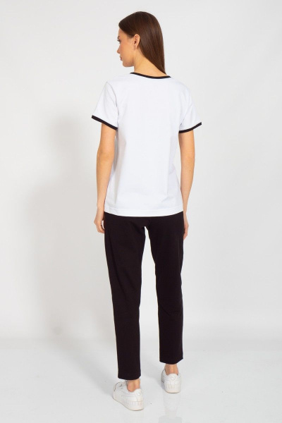 Спортивная белая майка из хлопка с V-образным вырезом Kivviwear 40381.07 - фото 8