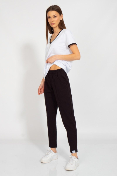 Спортивная белая майка из хлопка с V-образным вырезом Kivviwear 40381.07 - фото 3