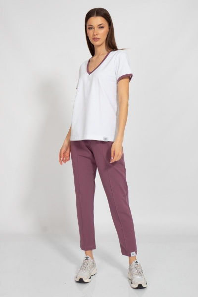 Майка на каждый день с V-образным вырезом из хлопка Kivviwear 40381.20 - фото 2