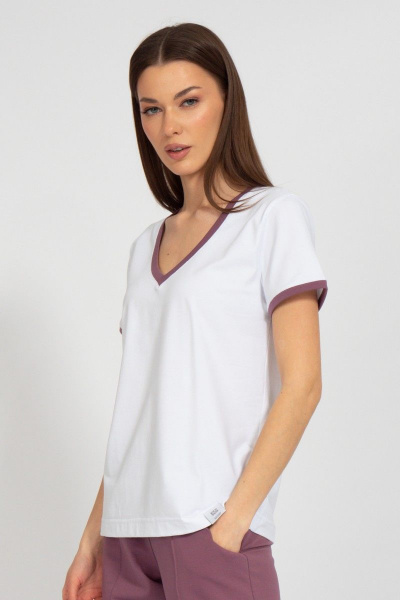 Майка на каждый день с V-образным вырезом из хлопка Kivviwear 40381.20 - фото 1