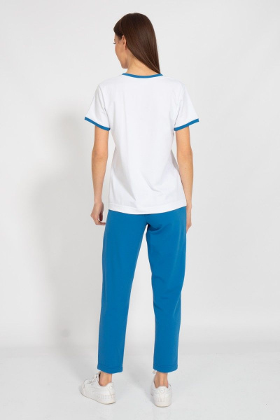 Майка спортивная с V-образным вырезом и отделкой из хлопка Kivviwear 40381.23 - фото 7