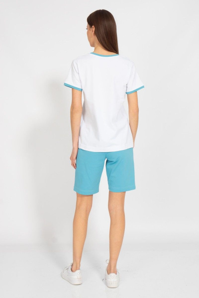 Майка белая из хитроотделанного футера для спорт или кэжуал Kivviwear 40381.28 - фото 6