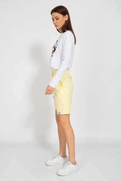 Демисезонный белый лонгслив с принтом Kivviwear 4061.46 - фото 5