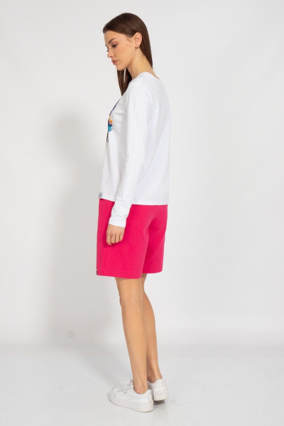 Демисезонный белый лонгслив с принтом Kivviwear 4061.47 - фото 8