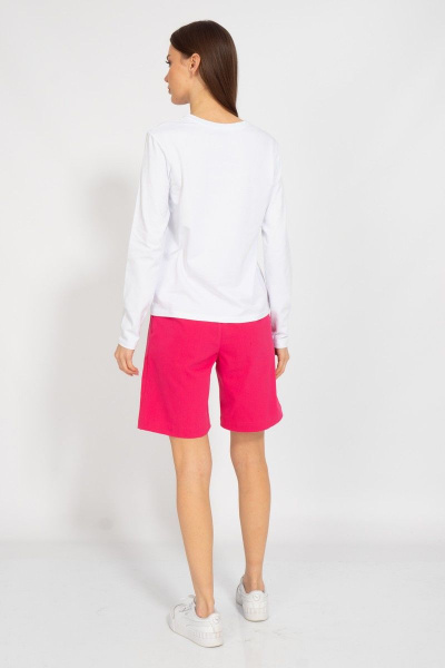 Демисезонный белый лонгслив с принтом Kivviwear 4061.47 - фото 7