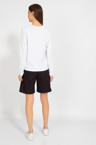 Демисезонный белый лонгслив с принтом Kivviwear 4061.48 - фото 11