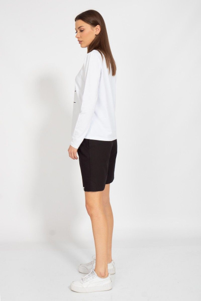 Демисезонный белый лонгслив с принтом Kivviwear 4061.48 - фото 10