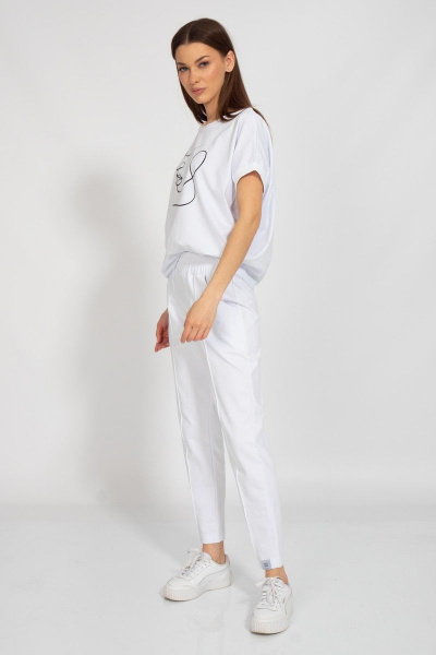 Летняя майка-оверсайз из кулирной глади с цифровым принтом Kivviwear 4072.06 - фото 4