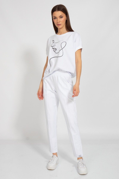 Летняя майка-оверсайз из кулирной глади с цифровым принтом Kivviwear 4072.06 - фото 2