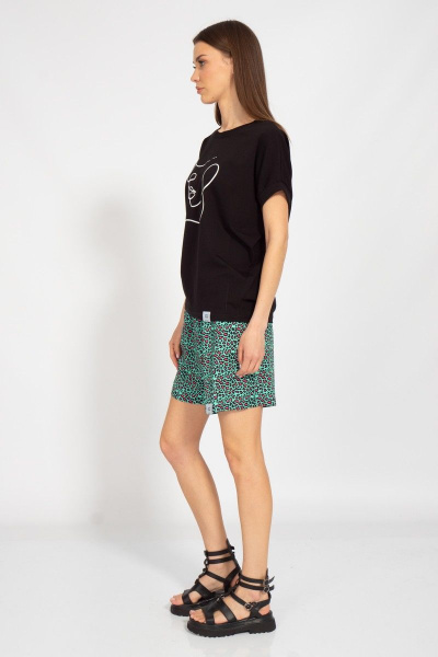 Майка летучая мышь из трикотажа хлопка Kivviwear 4072.09 - фото 4