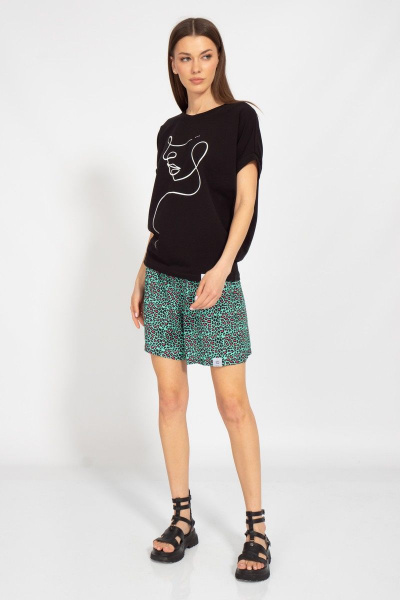 Майка летучая мышь из трикотажа хлопка Kivviwear 4072.09 - фото 3