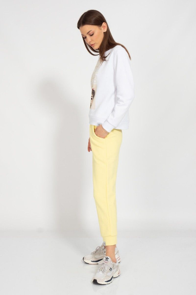 Свитшот оверсайз с приспущенным рукавом из хлопка Kivviwear 4078.19 - фото 8