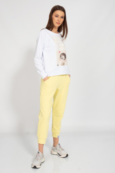 Свитшот оверсайз с приспущенным рукавом из хлопка Kivviwear 4078.19 - фото 5