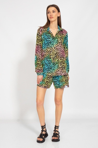 Костюм Шорты и рубашка из вискозы с принтом Kivviwear 40884089.06 - фото 5