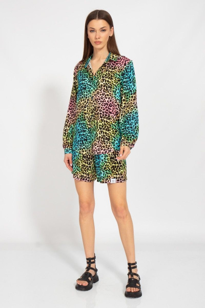 Костюм Шорты и рубашка из вискозы с принтом Kivviwear 40884089.06 - фото 4