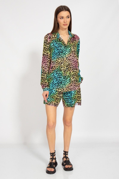 Костюм Шорты и рубашка из вискозы с принтом Kivviwear 40884089.06 - фото 1