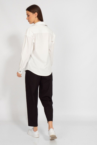 Классическая хлопковая рубашка приталенного силуэта Kivviwear 4099.14 - фото 10