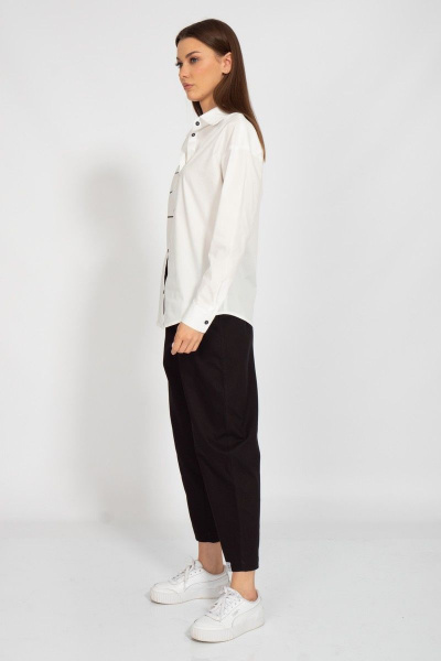 Классическая хлопковая рубашка приталенного силуэта Kivviwear 4099.14 - фото 9