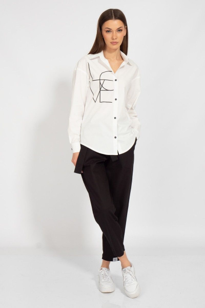 Классическая хлопковая рубашка приталенного силуэта Kivviwear 4099.14 - фото 8