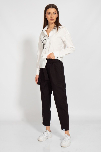 Классическая хлопковая рубашка приталенного силуэта Kivviwear 4099.14 - фото 5