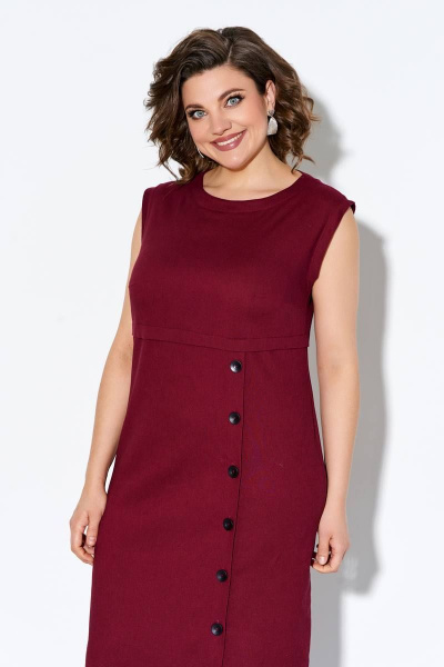 Платье IVA 928 винный - фото 4