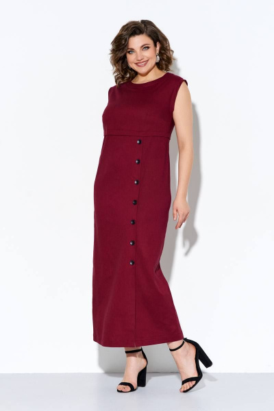 Платье IVA 928 винный - фото 2