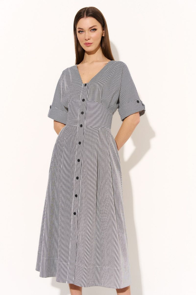 Платье DILIA 0756 черно-белая_полоска - фото 1