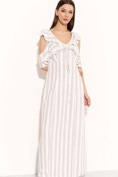 Летнее платье из вискозы с воланами и карманами DILIA 0757 - фото 3