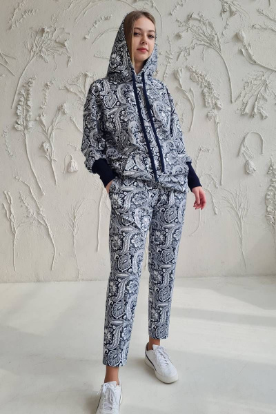 Брюки и худи свободного силуэта из хлопкового трикотажа Shymoda 327-23 - фото 1