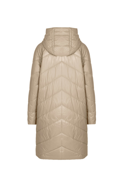 Пальто демисезонное из плащёвой ткани на каждый день Elema 5-12649-1-164 светло-бежевый - фото 3