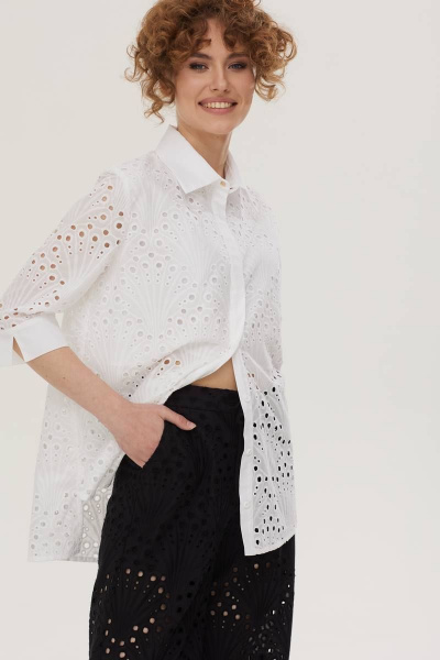 Блуза и брюки из хлопка для летнего образа Vesnaletto 3466 - фото 6