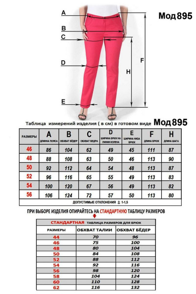 Брюки Mirolia 895 гранатовая роза - фото 3