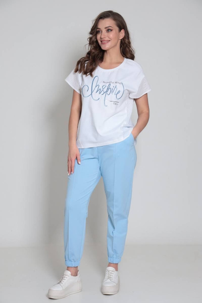 Спортивный комплект: футболка и брюки с вышивкой и защипами TAiER 1181 - фото 1