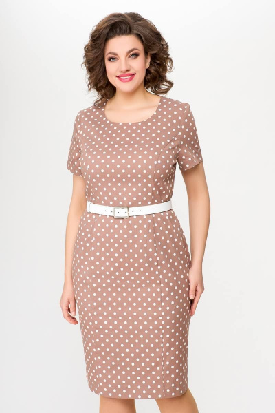 Платье из хлопкового денима с рельефными швами и шлицей Swallow 659 - фото 10