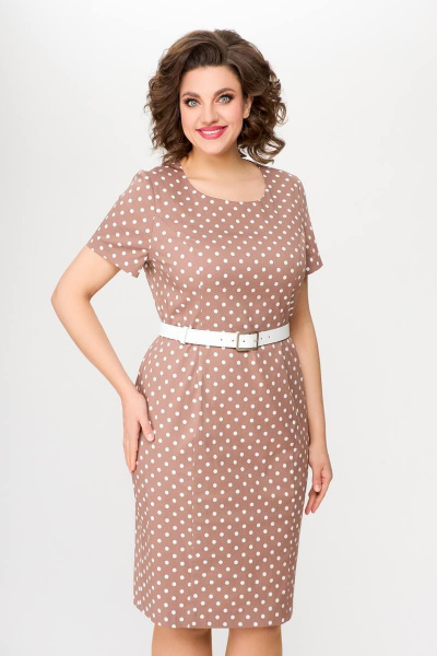 Платье из хлопкового денима с рельефными швами и шлицей Swallow 659 - фото 9