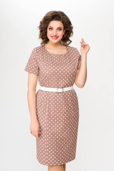 Платье из хлопкового денима с рельефными швами и шлицей Swallow 659 - фото 8