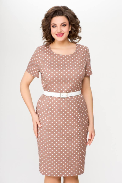 Платье из хлопкового денима с рельефными швами и шлицей Swallow 659 - фото 7