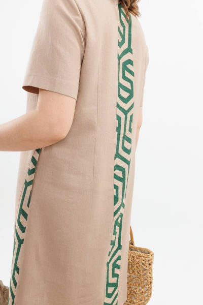 Бежевое повседневное платье с нагрудными вытачками Romanovich Style 1-2504 бежевый - фото 8