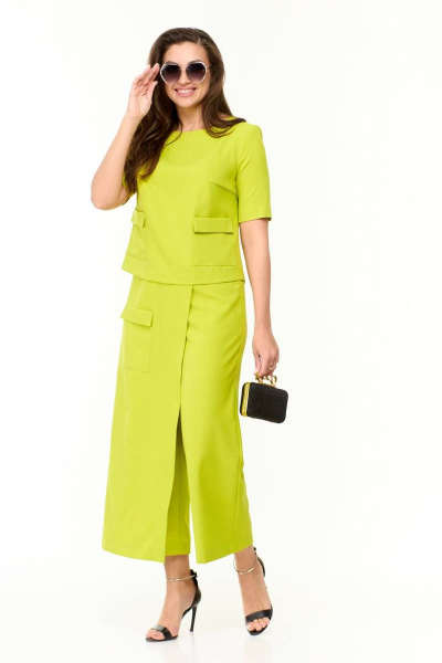 Блуза и кюлоты на каждый день из текстиля Taita plus 2310/3 фисташка - фото 6