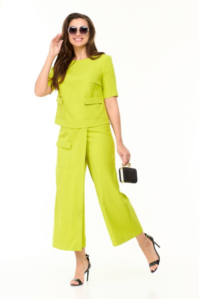 Блуза и кюлоты на каждый день из текстиля Taita plus 2310/3 фисташка - фото 5